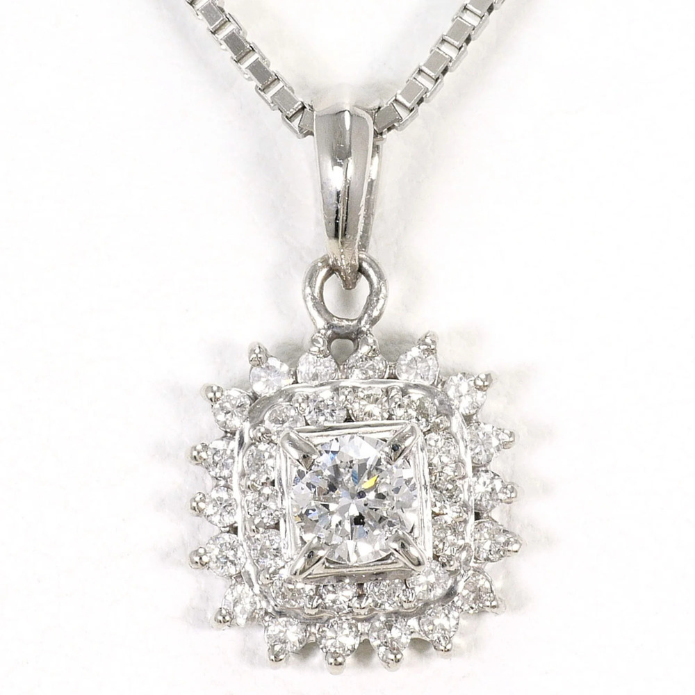 VINTAGE Silver Diamond Necklace